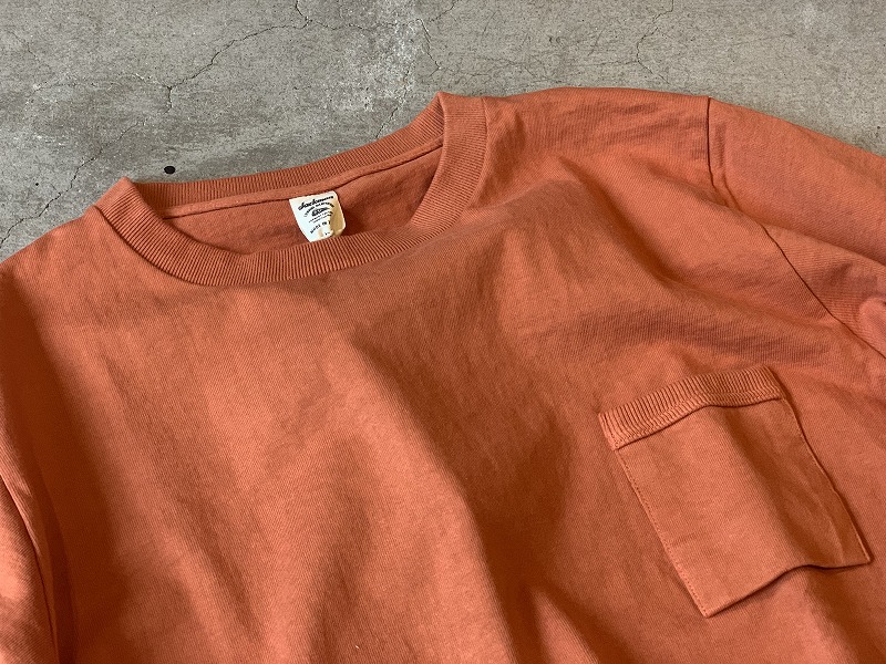JACKMAN DOTSUME POCKET Tee / size L / Baked Clay